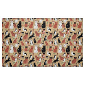 Gespielte Katzen im Hintergrund Stoff (Fat Quarter (45,7 x 55,9 cm))