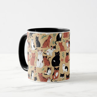 Gespielte Katzen im Hintergrund Tasse