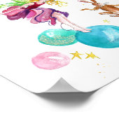 Gespielte Märchen auf farbigen Balls mit Kaninchen Poster (Ecke)