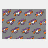 Gespitzte Halloween-Gemälde Lasst uns verwöhnt wer Geschenkpapier Set (Vorderseite 3)