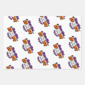 Gespitzte Halloween-Gemälde Lasst uns verwöhnt wer Geschenkpapier Set (Vorderseite 2)