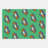 Gespitzte Halloween-Gemälde Lasst uns verwöhnt wer Geschenkpapier Set (Vorderseite)