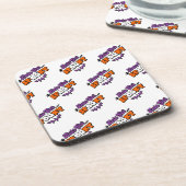 Gespitzte Halloween-Gemälde Lasst uns verwöhnt wer Getränkeuntersetzer (Linke Seite)