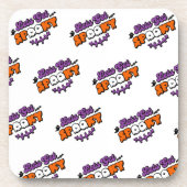 Gespitzte Halloween-Gemälde Lasst uns verwöhnt wer Getränkeuntersetzer (Vorderseite)