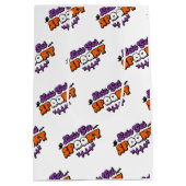 Gespitzte Halloween-Gemälde Lasst uns verwöhnt wer Mittlere Geschenktüte (Rückseite)