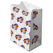 Gespitzte Halloween-Gemälde Lasst uns verwöhnt wer Mittlere Geschenktüte (Rückseite Schrägansicht)