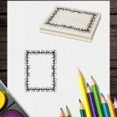 Gespitzter Rahmen aus gegrillten Zweigen für Handw Gummistempel