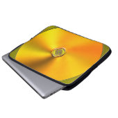 Gesponnene Goldfarblaptop-Hülse Laptopschutzhülle (Vorne Knopf)