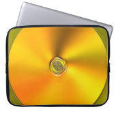 Gesponnene Goldfarblaptop-Hülse Laptopschutzhülle (Vorderseite)
