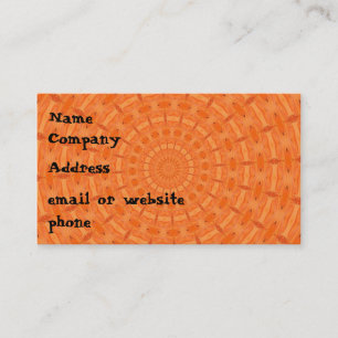 Gesponnene heraus Orange Visitenkarte