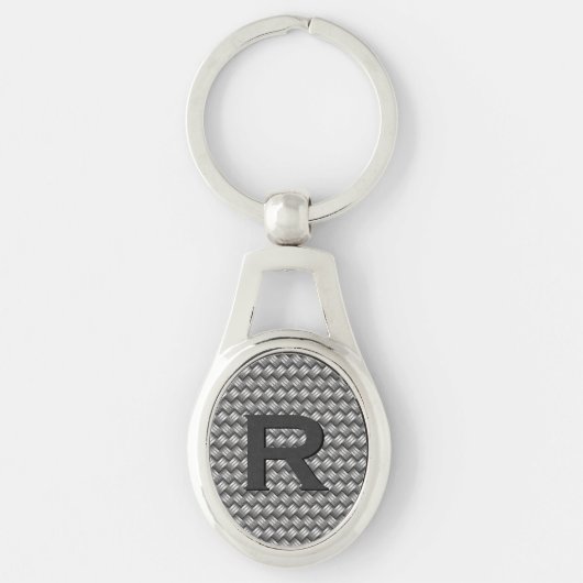 Gesponnene Metallmonogramm-Schlüsselkette Schlüsselanhänger (Vorderseite)