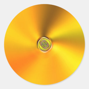 Gesponnener Goldaufkleber Runder Aufkleber