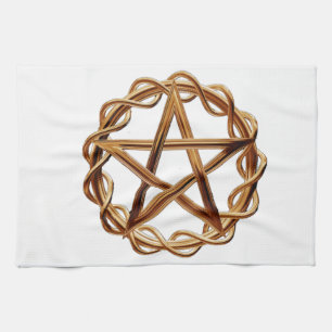 Gesponnener Wicca Pentagram Küchentuch