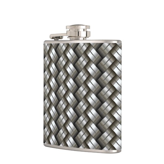 Gesponnenes Metallmuster Flachmann (Links)