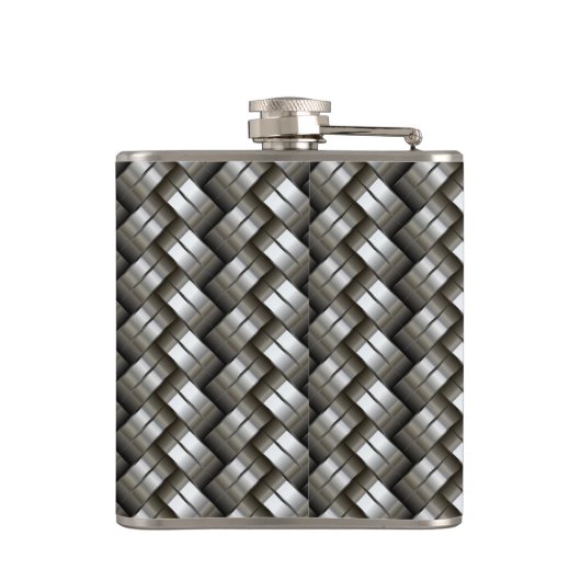 Gesponnenes Metallmuster Flachmann (Rückseite)