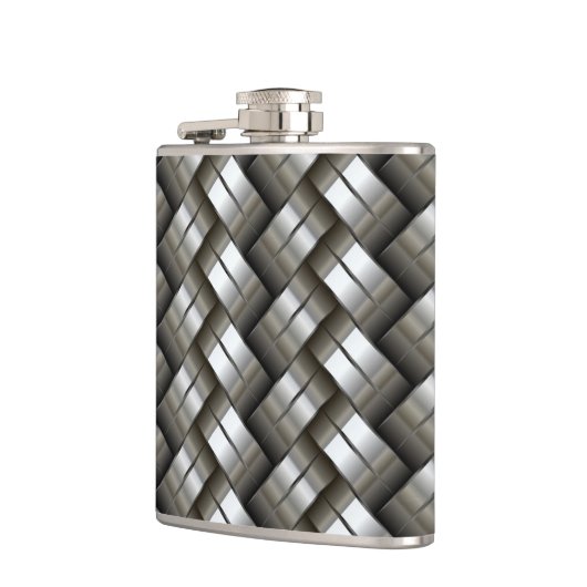 Gesponnenes Metallmuster Flachmann (Links)