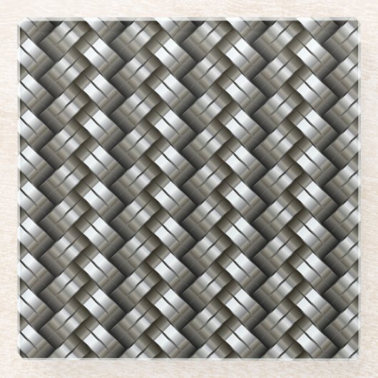 Gesponnenes Metallmuster Glasuntersetzer (Vorderseite)