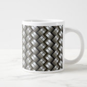 Gesponnenes Metallmuster Jumbo-Tasse (Rechts)