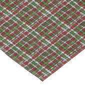 Gesponnenes raue Saisonleinwand-rotes grünes Weiß Tischdecke (Schrägansicht)