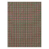 Gesponnenes raue Saisonleinwand-rotes grünes Weiß Tischdecke (Vorderseite)