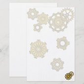 Gesponnenes Uhrwerk-Briefpapier Briefpapier (Vorne/Hinten)