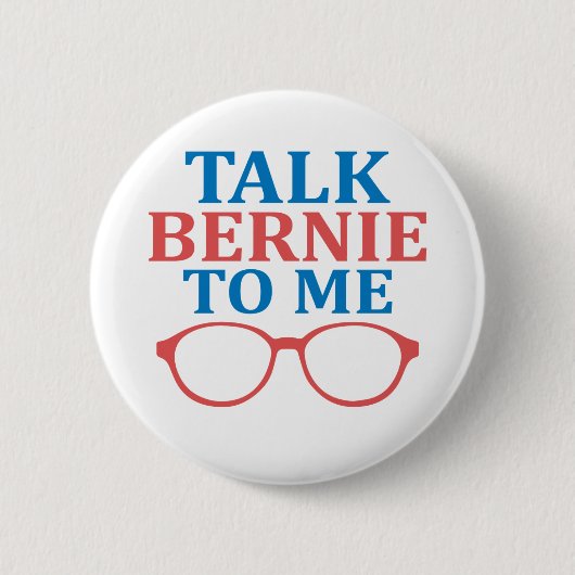 Gespräch Bernie zu mir Button (Vorderseite)