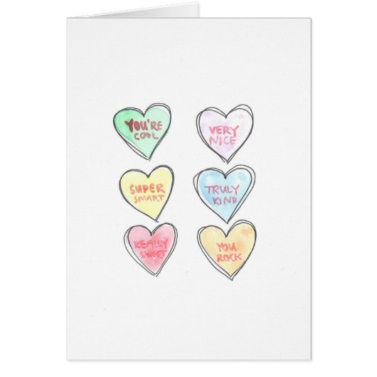 Gespräch Herz Valentinstag Grußkarte (Vorne)