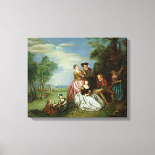 Gespräch in einem Park Leinwanddruck