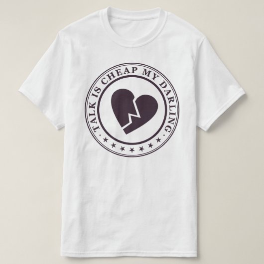 Gespräch ist billig T-Shirt (Design vorne)