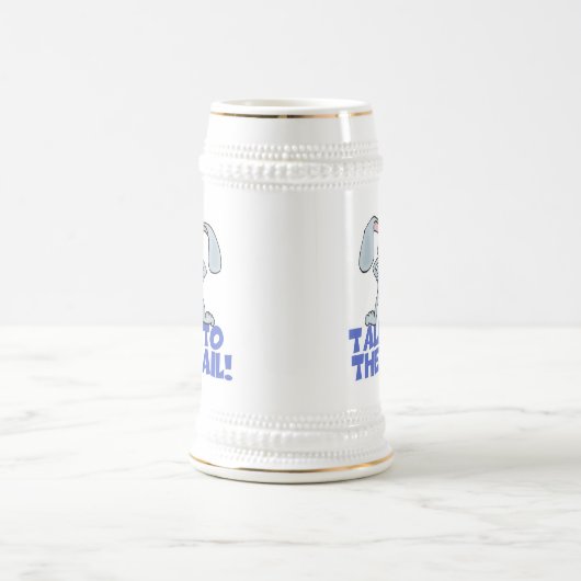 Gespräch mit dem Schwanz Bunny Rabbit Bierglas (Mittel)