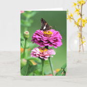 Gespräch mit einer Schmetterlingskarte Karte (Gelbe Blume)