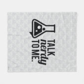 Gespräch Nerdy Fleecedecke (Vorderseite (Horizontal))