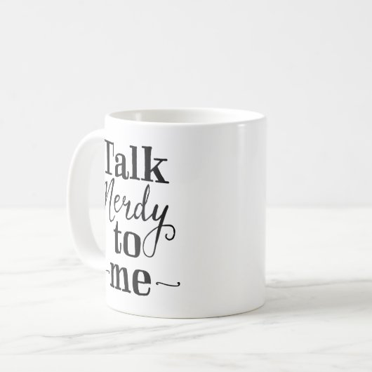 Gespräch Nerdy zu mir Kaffeetasse (Vorderseite Links)