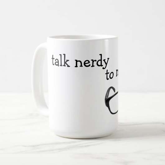 Gespräch Nerdy zu mir Tasse (Vorderseite Links)