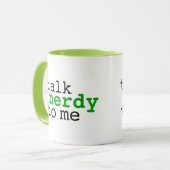 Gespräch nerdy zu mir tasse (Vorderseite Links)