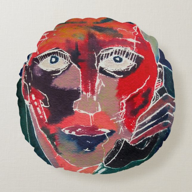 Gespräch Rundes Kissen (Vorderseite)