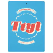 Gespräch zu Ihnen später Klemmbrett (Rückseite)