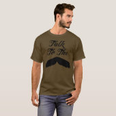 Gespräch zum Schnurrbart - dunkles T-Shirt (Vorne ganz)