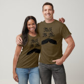 Gespräch zum Schnurrbart - dunkles T-Shirt (Unisex)