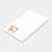 Gespräch zum Schwanz-WaliserCorgi Post-it Klebezettel (angewinkelt)