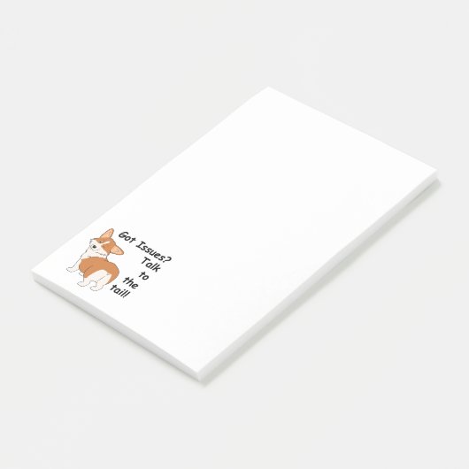 Gespräch zum Schwanz-WaliserCorgi Post-it Klebezettel (angewinkelt)