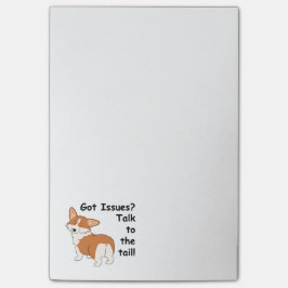 Gespräch zum Schwanz-WaliserCorgi Post-it Klebezettel