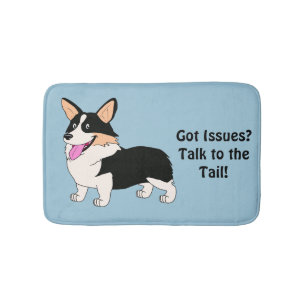 Gespräch zum SchwanzTricolor Corgi Badematte