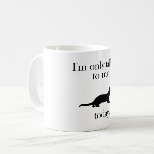 Gespräch zur Frettchen-Tasse Kaffeetasse (Vorderseite Links)