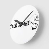 Gespräch zur Hand Runde Wanduhr (Winkel)