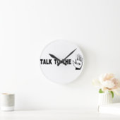 Gespräch zur Hand Runde Wanduhr (Zuhause)