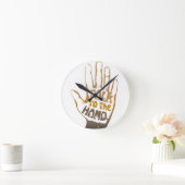 Gespräch zur Hand Runde Wanduhr (Zuhause)