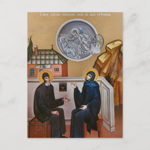 Gespräch zwischen dem Hl. Paisios und der Hl. Euph Postkarte