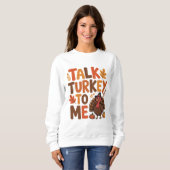 Gespräche mit mir Erntedank über die Türkei Sweatshirt (Vorne ganz)