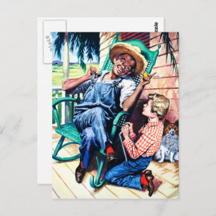 Gespräche mit Vater Vintag Art Postkarte